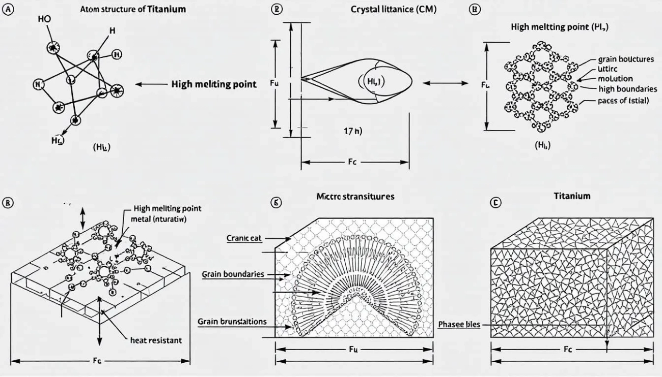 Titanium melting point vs common metals